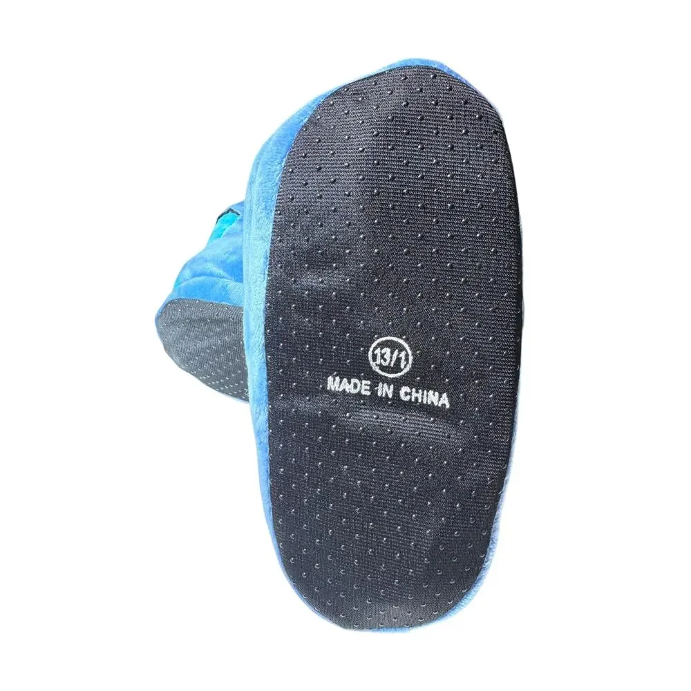Disney Stitch Plush Slippers Size 13/1 Blue Soft Indoor Shoes New